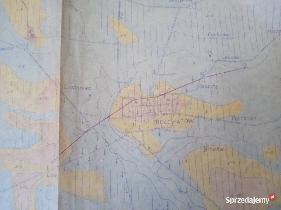 Zestaw map Bełchatów łódzkie Konstantynów Łódzki