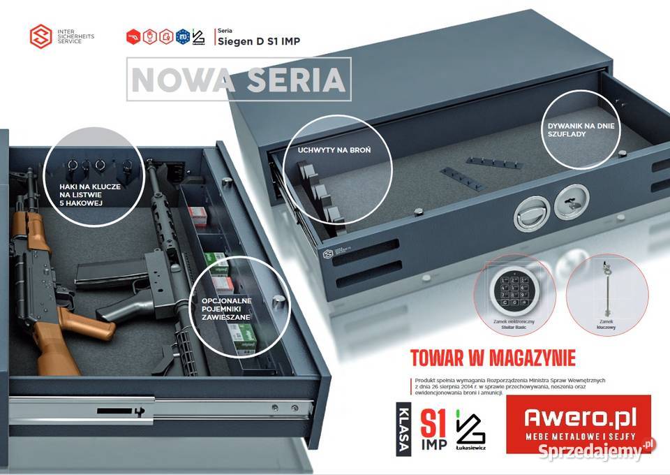 Siegen D S1 IMP 500150 szuflada na broń długą i łódzkie