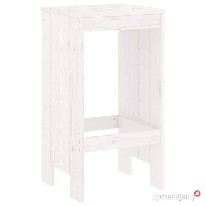 Stołki barowe 2 białe 40x36x75 lite drewno Warszawa