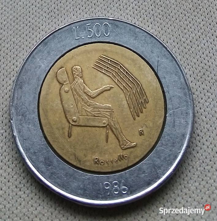 SAN MARINO500 LIRÓW 1986 r OKOLICZNOŚCIOWA Numizmatyka