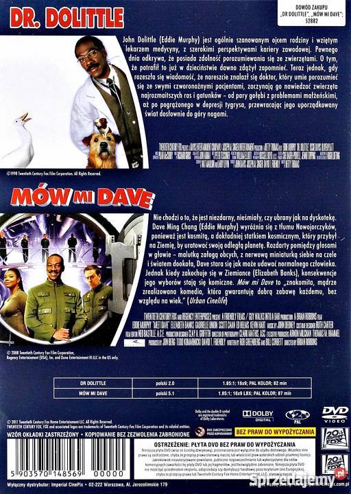 DR DOLITTLE MÓW MI DAVE EDDIE MURPHY sprzedam