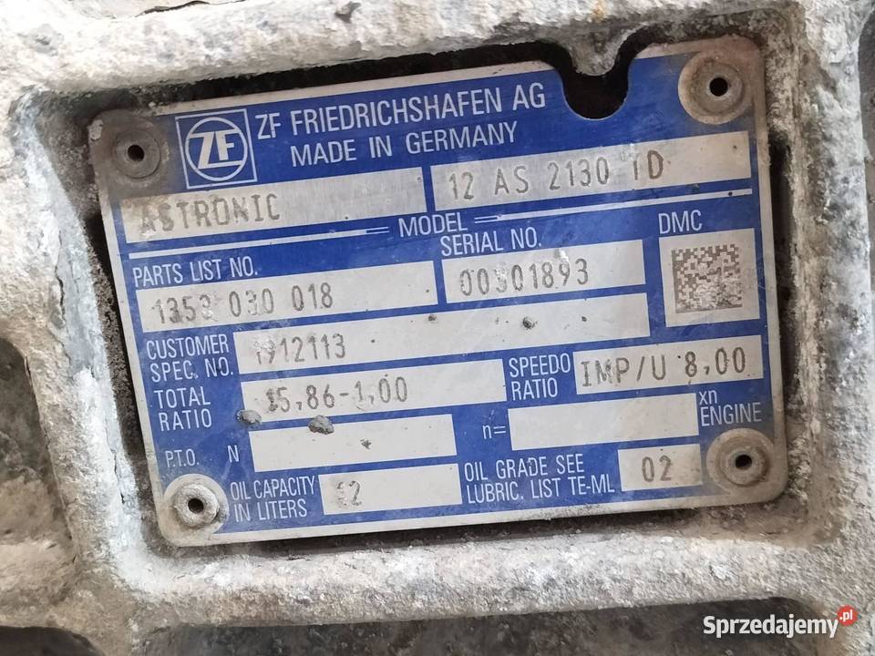 SKRZYNIA BIEGÓW ASTRONIC 12AS2130TD DAF XF świętokrzyskie