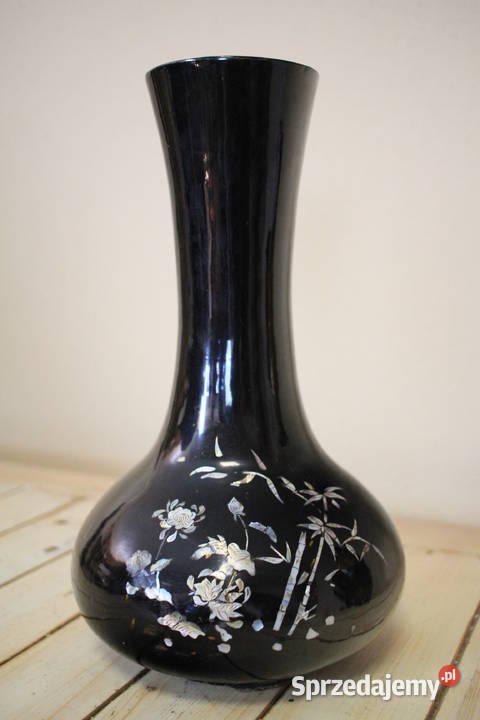 Waza toczona z drewna ładnie malowana śląskie Pszczyna sprzedam