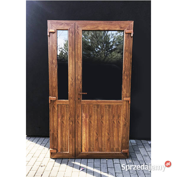 Drzwi tarasowe PCV 125x210 złoty dąb