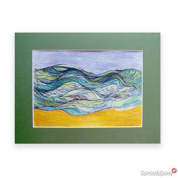 Morski pejzaż rysunekabstrakcja obraznowoczesny Katowice