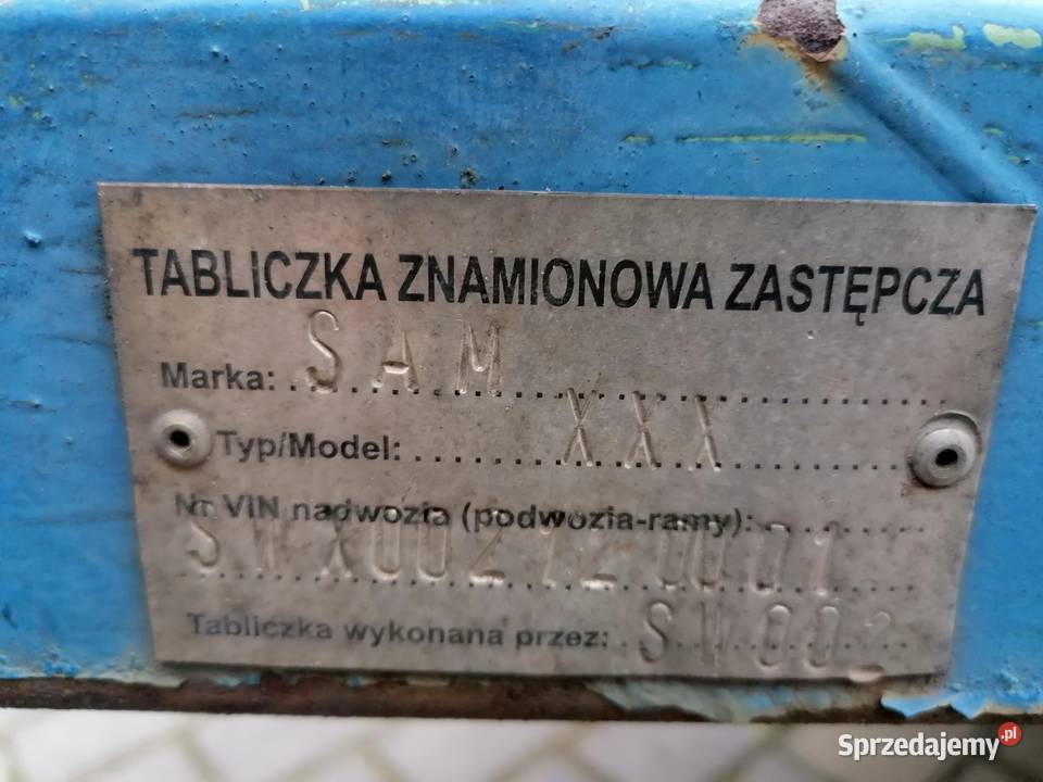 Przyczepka Przyczepa lekka SAM ZarejestrowanaNa Wodzisław