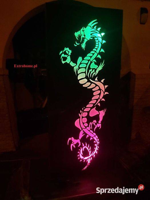 Smok Lampa Led RGB h200 Dekoracja ogrodowa Szczecin