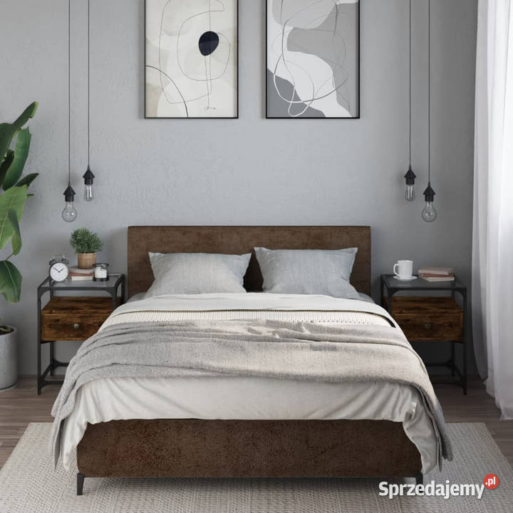 Szafki nocne 2 przydymiony dąb 40x40x55 WM846079 Warszawa