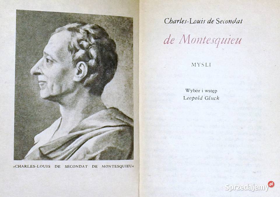 Myśli Montesquieu Rok wydania 1985 Chełm