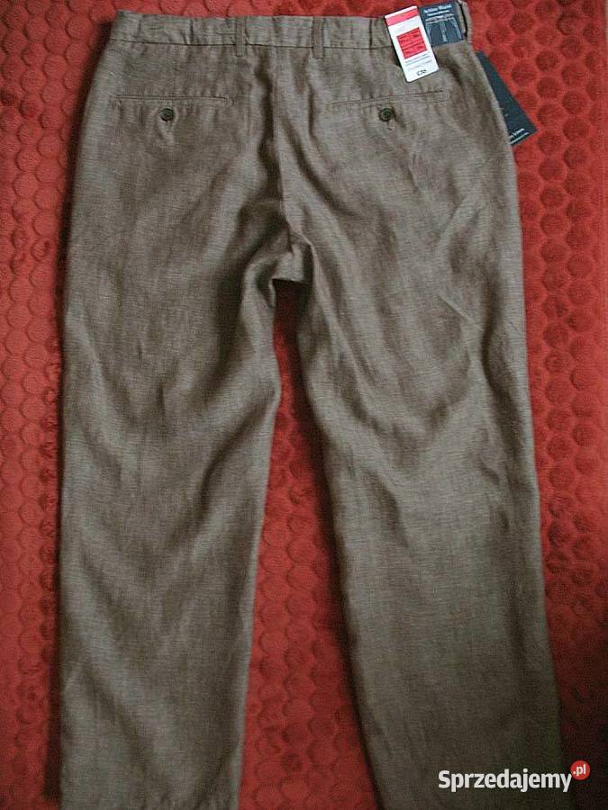 Spodnie Lniane eleganckie męskie W 36 L29 pas 91 mazowieckie Siedlce sprzedam