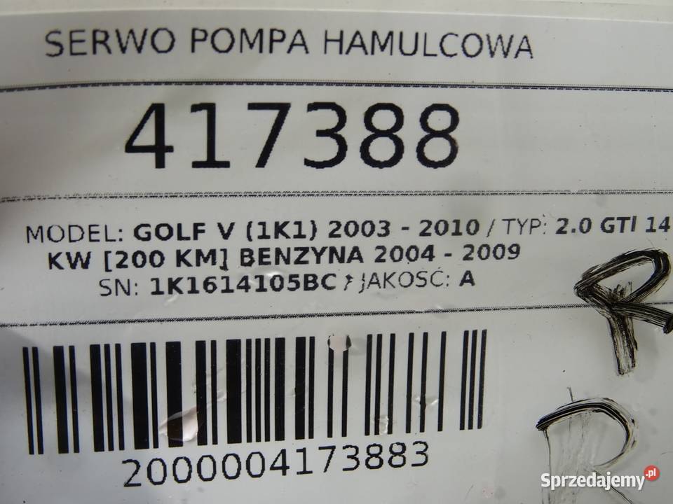 SERWO POMPA HAMULCOWA VW GOLF V 1K1614105BC