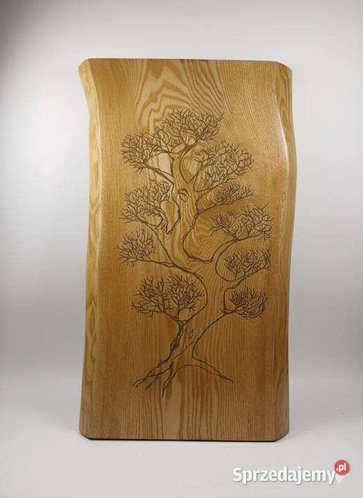 Złote Drzewo w Jesionie Obraz Żywica Live Edge śląskie Żywiec