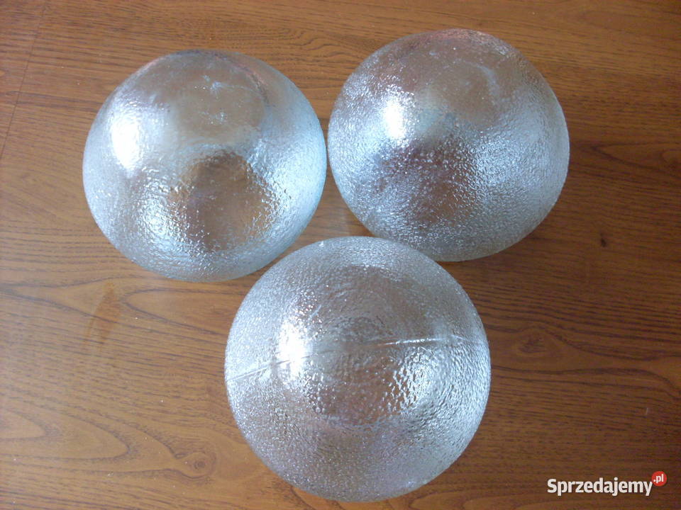 Trzy klosze oryginalne do lampy PRL podkarpackie