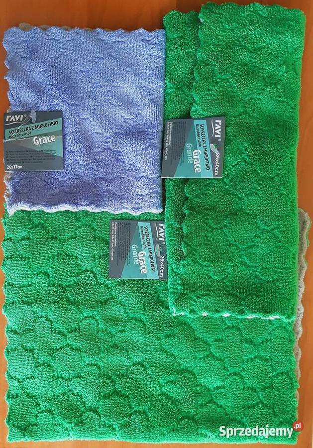 Ściereczki z mikrofibry 2x 26x40 i 26x17 Nałęczów