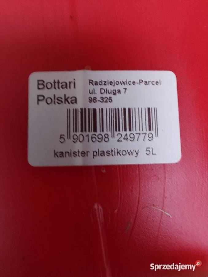 Kanister plastikowy 5 litrowy z lejkiem warmińsko-mazurskie Olecko
