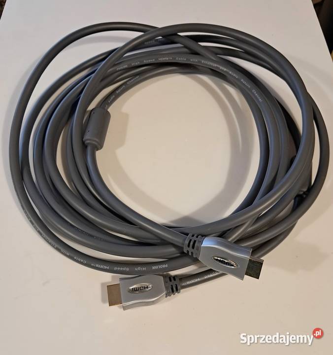 Kabel HDMI do HDMI długość 5m jakości pozłacane małopolskie Kraków