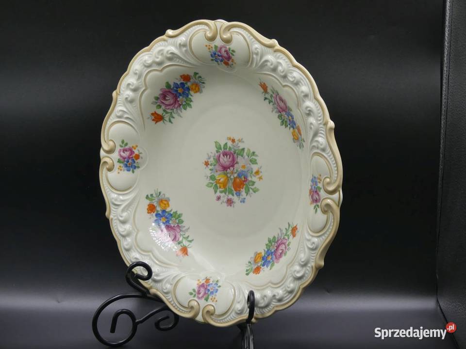 Okazała patera Tułowice Tillowitz średnica 33 Poznań