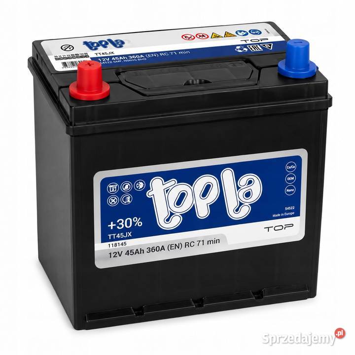 Akumulator Topla Top JIS 45Ah 360A TT45JX dolnośląskie Jelcz-Laskowice