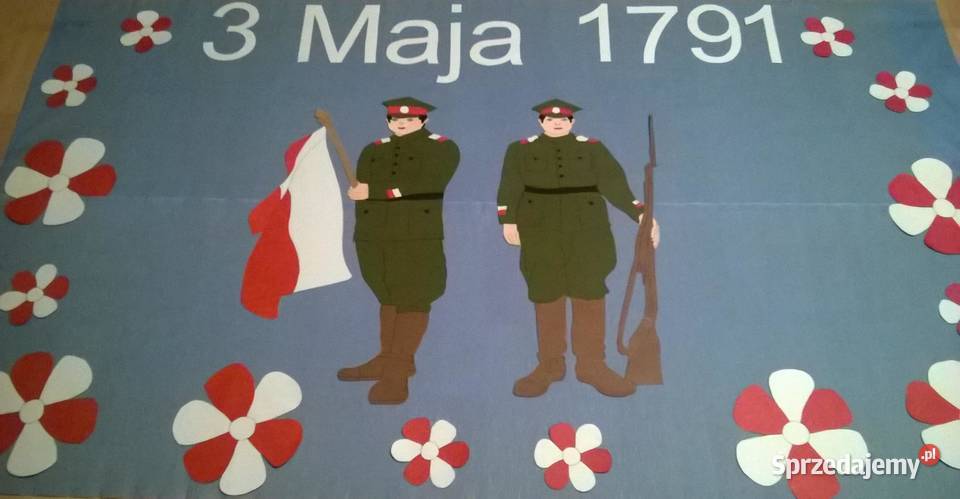 Dekoracje na Święto 3 Maja z brystolu