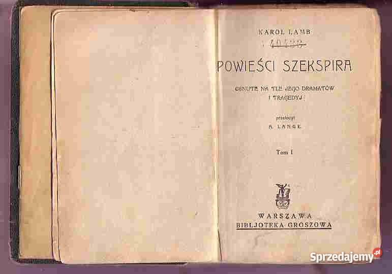 3100 POWIEŚCI SZEKSPIRA OSNUTE NA TLE JEGO DRAMA sprzedam