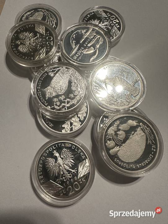 Srebrne monety kolekcjonerskie NBP Numizmatyka Jawiszowice sprzedam