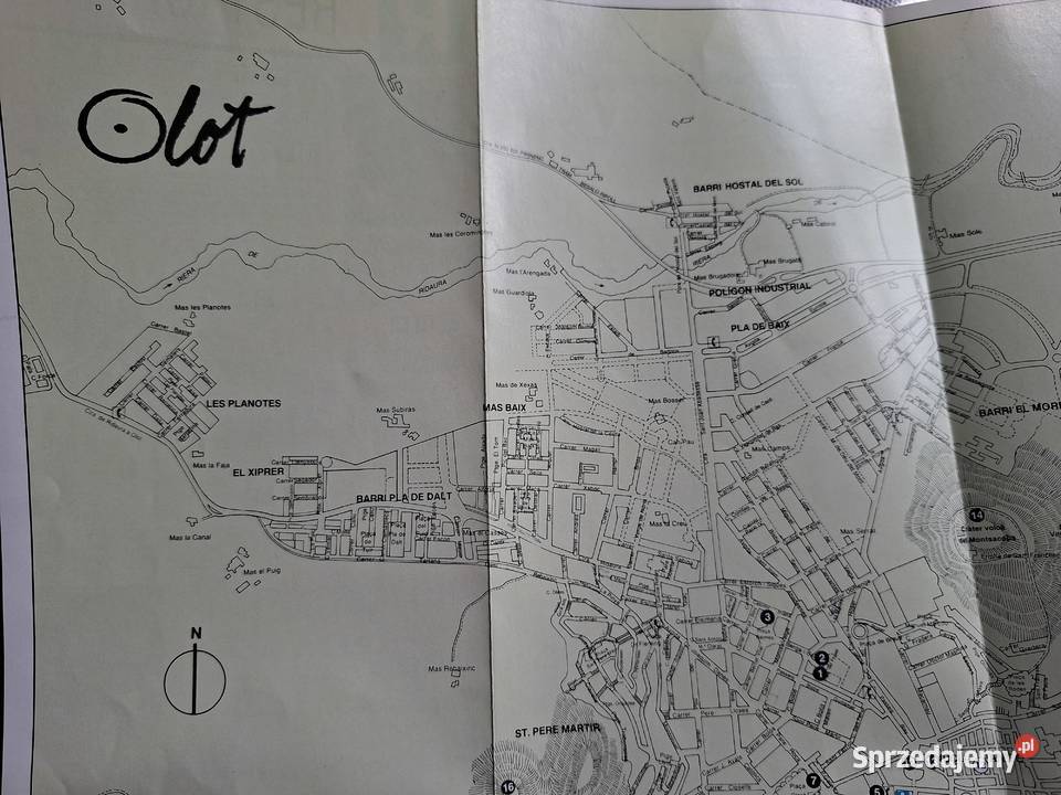 Hiszpania Olot plan miasta plan miasta Kraków