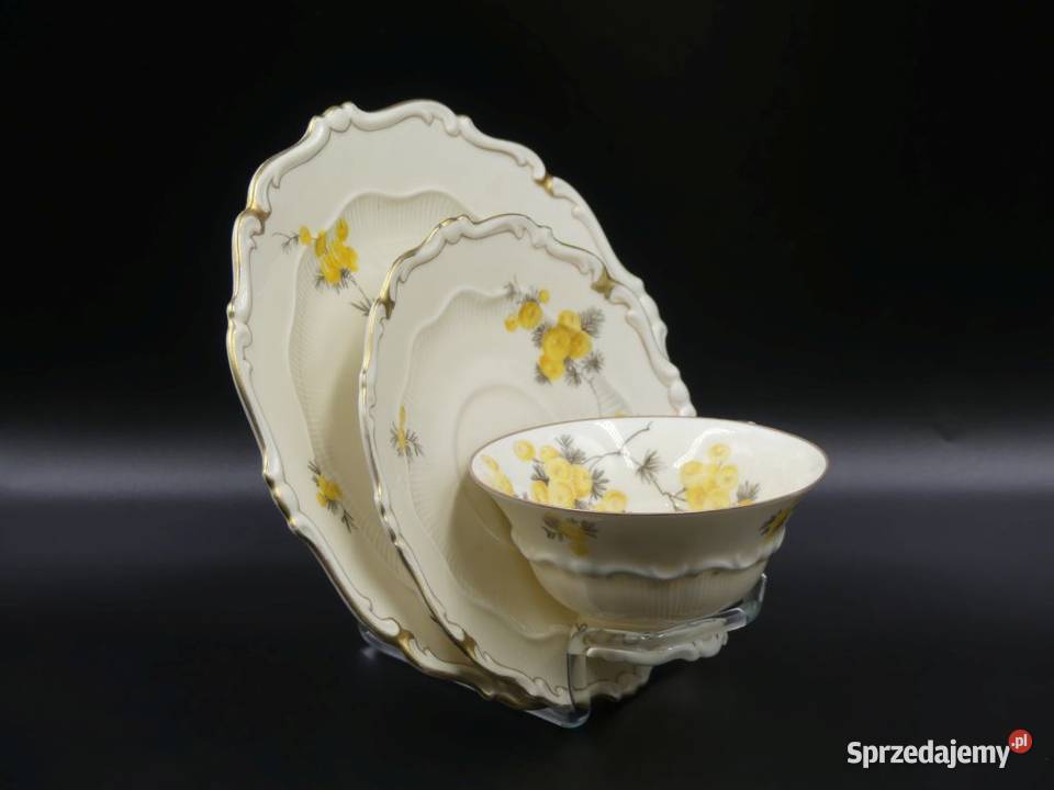 Komplet śniadaniowy Sorau Żary żółte Mimozy wielkopolskie Poznań