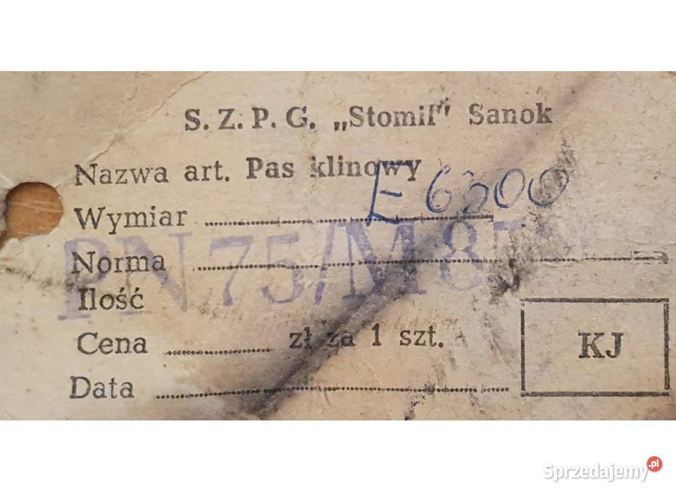 Pas napędowy pas klinowy E6300 długość 6300mm Produkcja Produkcja Lublin sprzedam