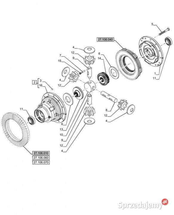 Holland T6070 Wałek zębaty 28t 5186411 Pozostałe wielkopolskie Jastrzębniki