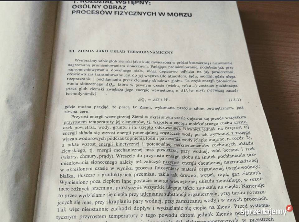 Fizyka morza Jerzy Dera Oceanografia 1983 twarda Gdańsk