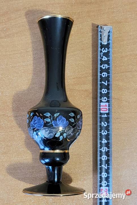 Flakon wazon szklany zdobiony Lata 70 te PRL Porcelana i szkło Włodawa