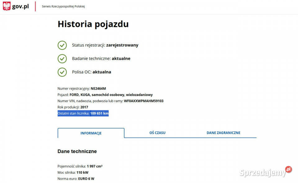 Ford Kuga 20 Diesel Moc 150 Automat 4X4 Salon system Start-Stop Elbląg sprzedam