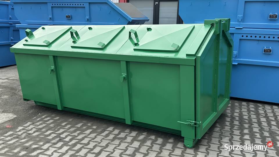 Kontener KP7 KRYTY 6 włazówODPADY pojemnik