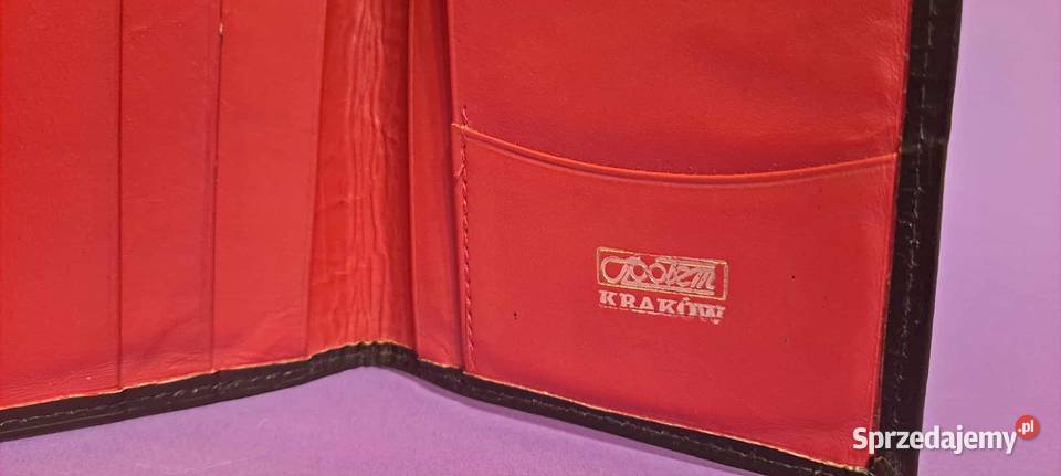 Portfel PRL vintage SPOŁEM Kraków SKÓRA super małopolskie sprzedam