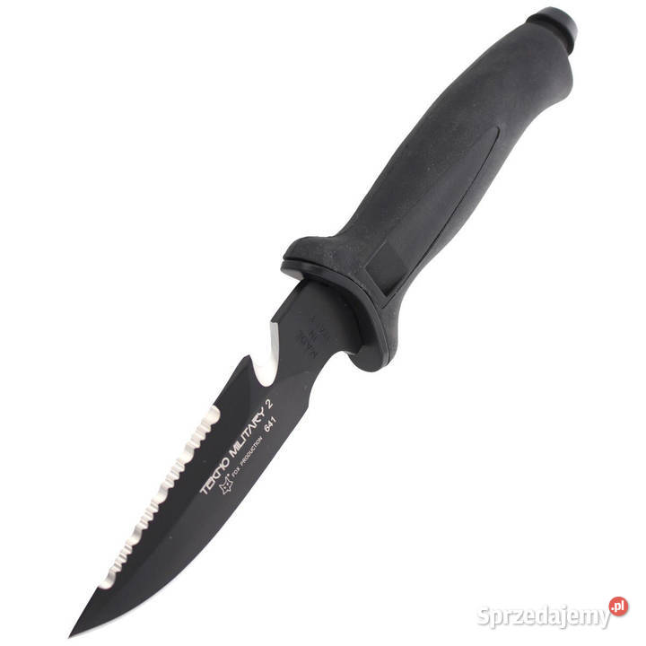 Nóż nurkowy FOX Tekno Military 2 Black Black Warszawa