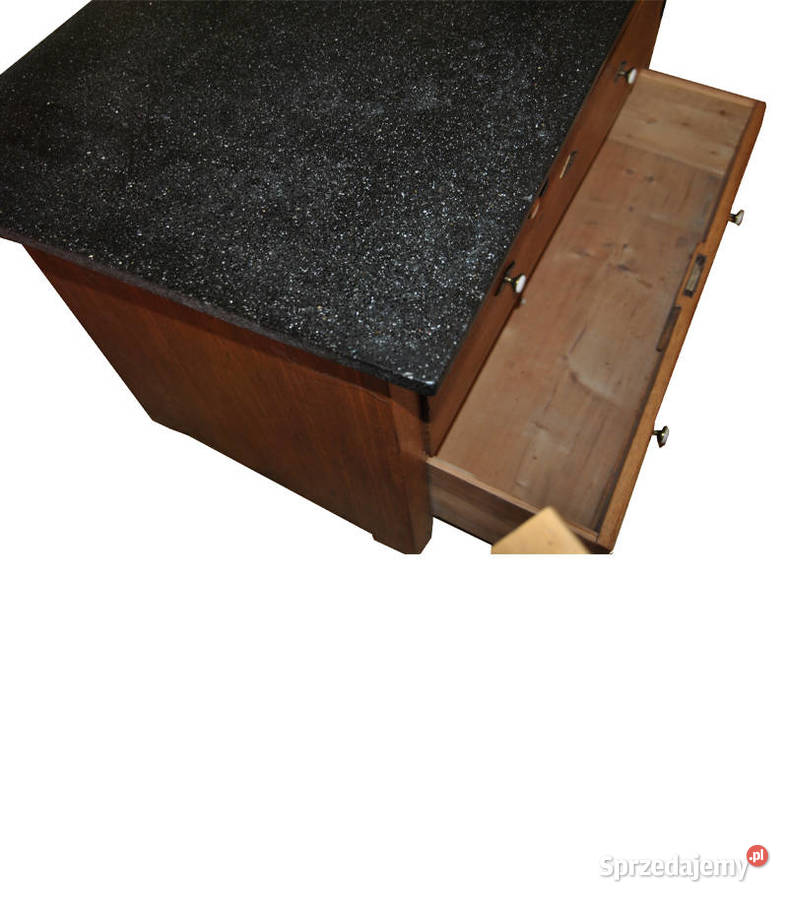 Komoda drewniana z szufladami blat kamienny Wieliczka