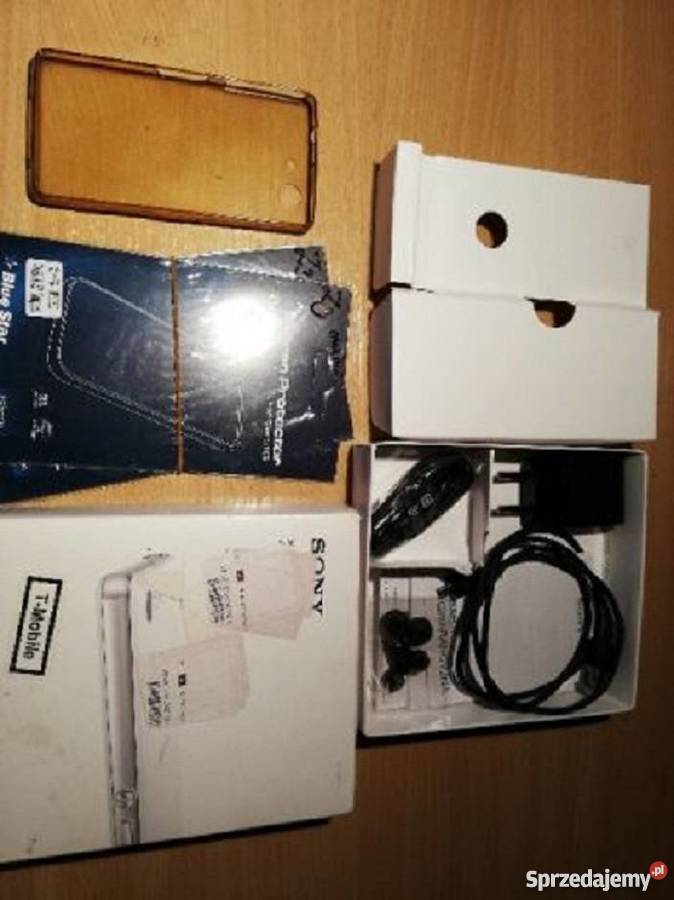 Sony Z3 compact,Kartonik ładowarka słuchawki folia etui Słuc