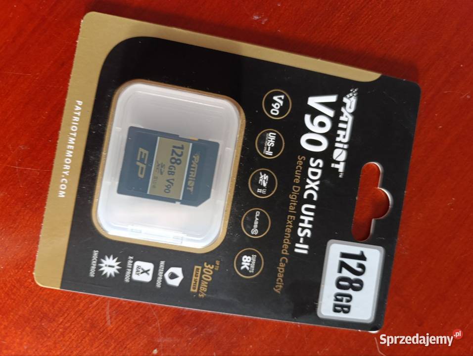 Karta SD Patriot 128GB EP SDXC V90 UHSII U3 nowa Karty pamięci