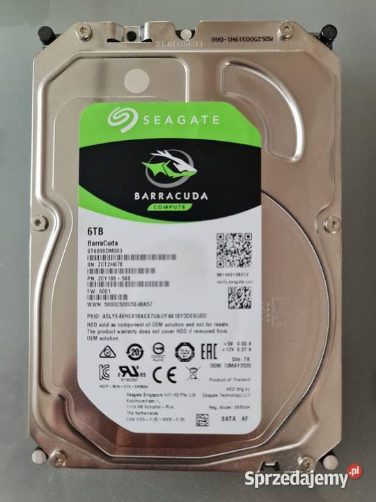 USZKODZONY dysk Seagate Barracuda 6TB 7200 Kraków sprzedam