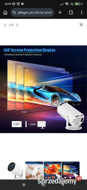 Alwtniet Mini projektor HY300PRO 4K WiFi 6 i