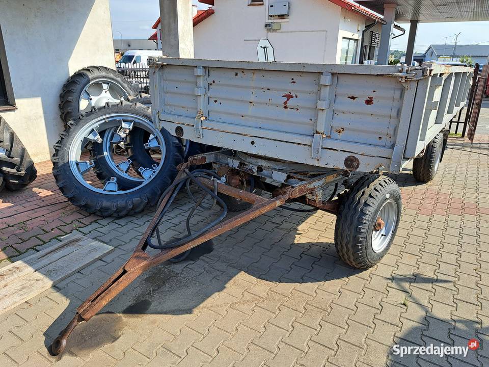Przyczepa rolnicza dwuosiowa wywrotka kiper nieuszkodzony Proszowice sprzedam