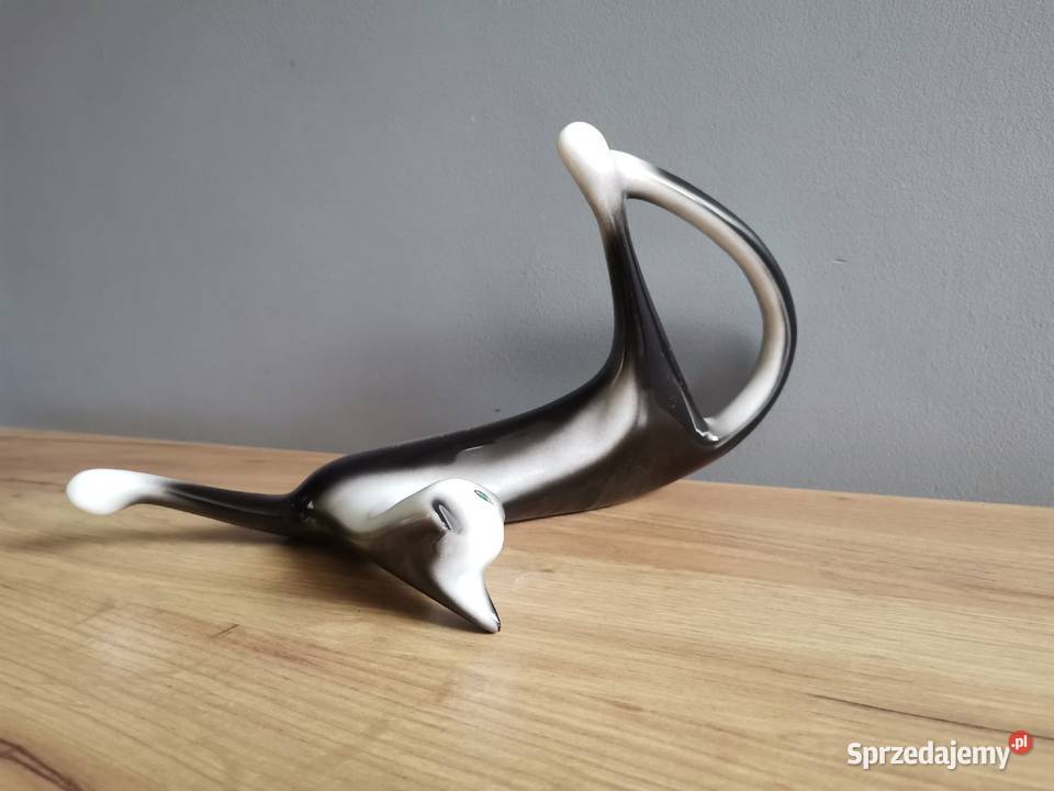 Stara figurka Kot porcelana Bogucice M Katowice sprzedam