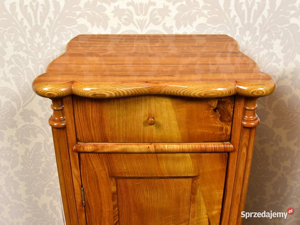 Łóżko szafka nocna biedermeier Ludwik Filip