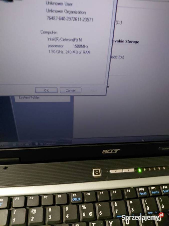Laptop acer travelmate 2350 Grodzisk
