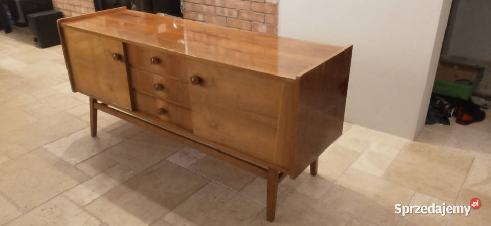 BILEA komoda stół krzesła VINTAGE z lat 60 PRL Komody łódzkie