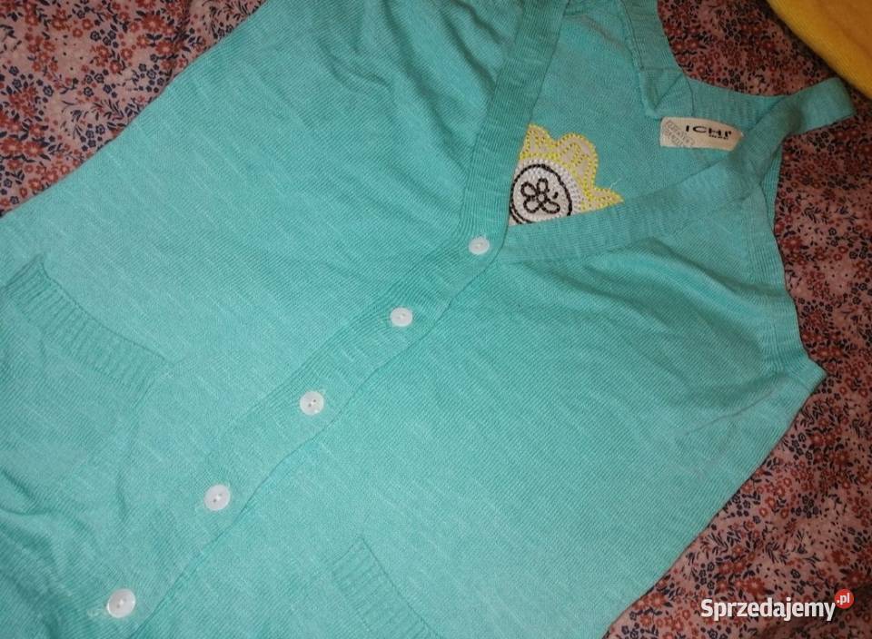 ICHI kamizela kamizelka sweter sweterek zielony Moda i Styl Leszno sprzedam