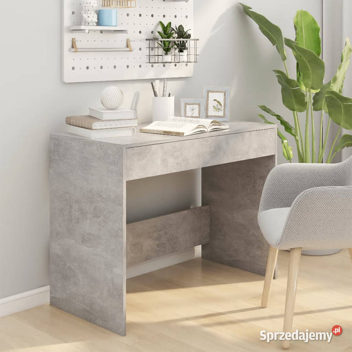 Biurko szarość betonu 101x50x765 materiał Warszawa