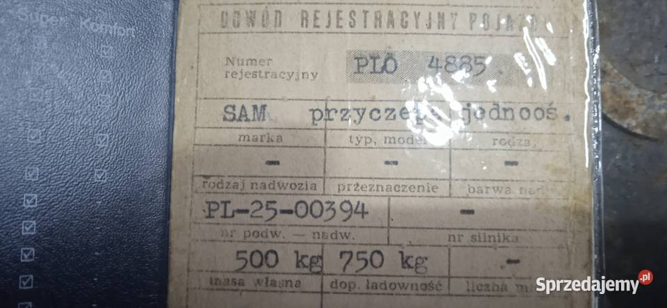 Pozostałości przyczepie DMC 1250 Gostynin