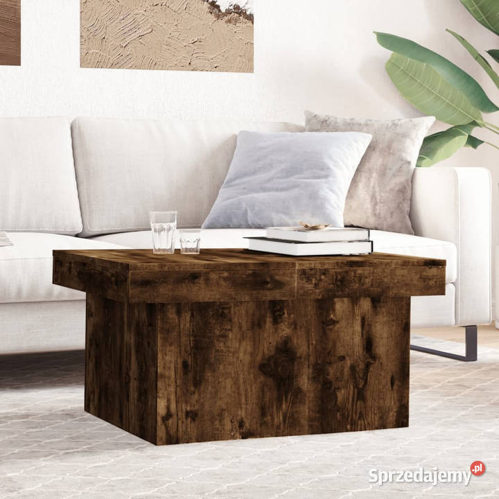 Stolik kawowy przydymiony dąb 80x55x40 WM840867 Warszawa