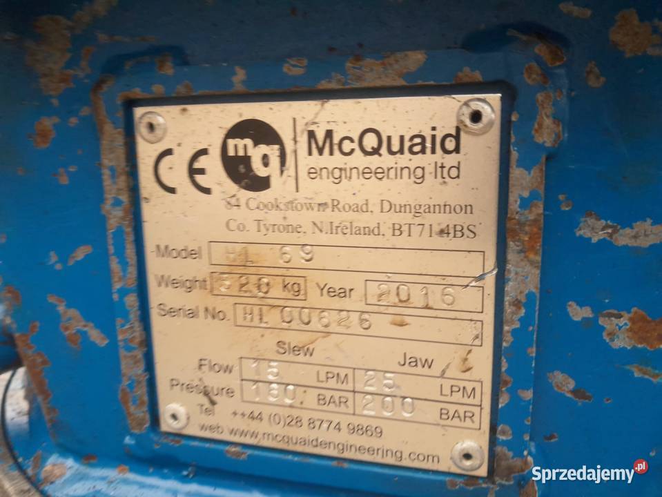 Chwytak chydrauliczny obrotowy wyburzeniowy